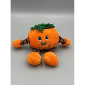 Vintage Plush Halloween Anthropomorphic Pumpkin Midwestern Home Products 8"